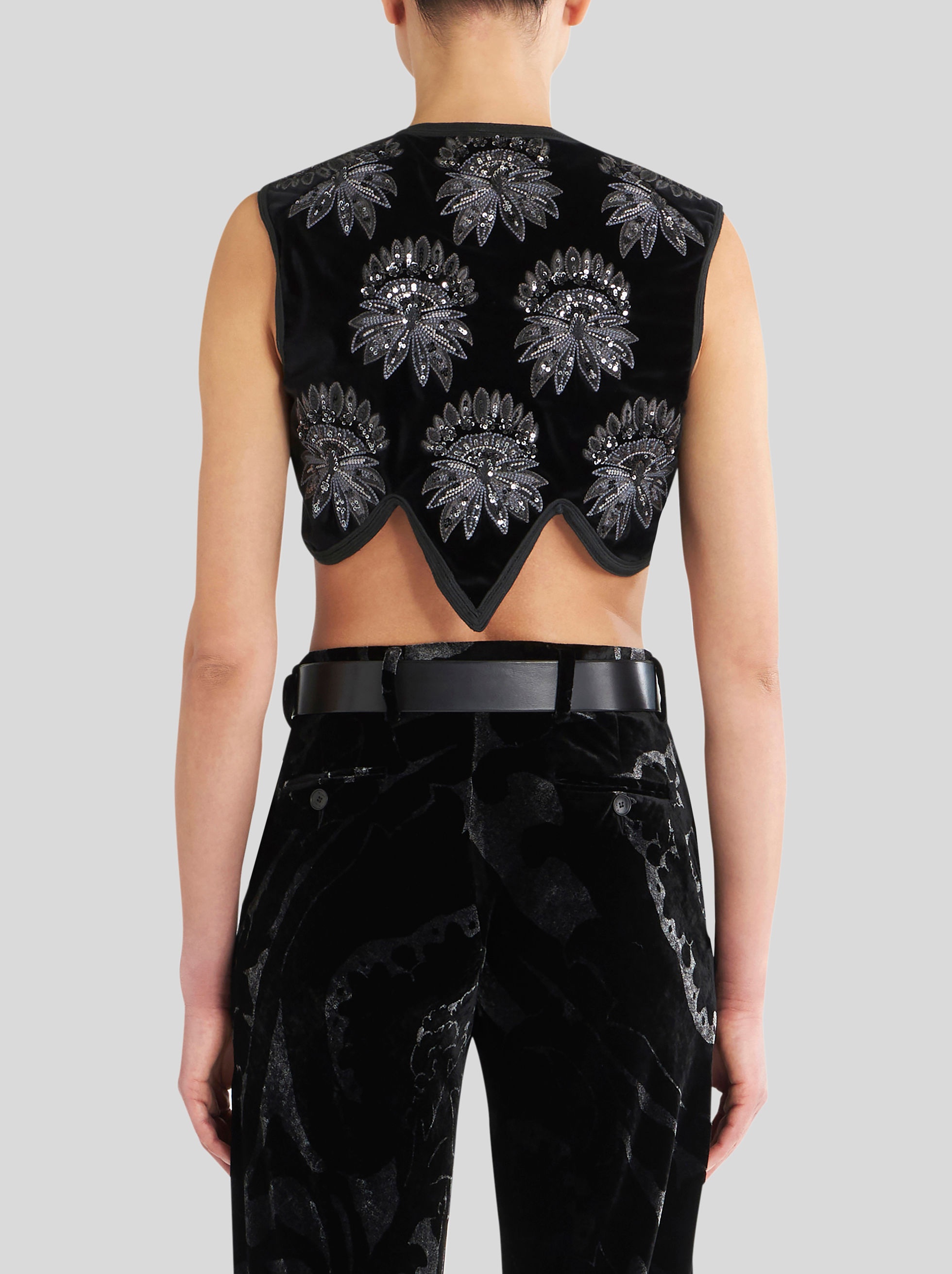 EMBROIDERED VELVET WAISTCOAT - 5