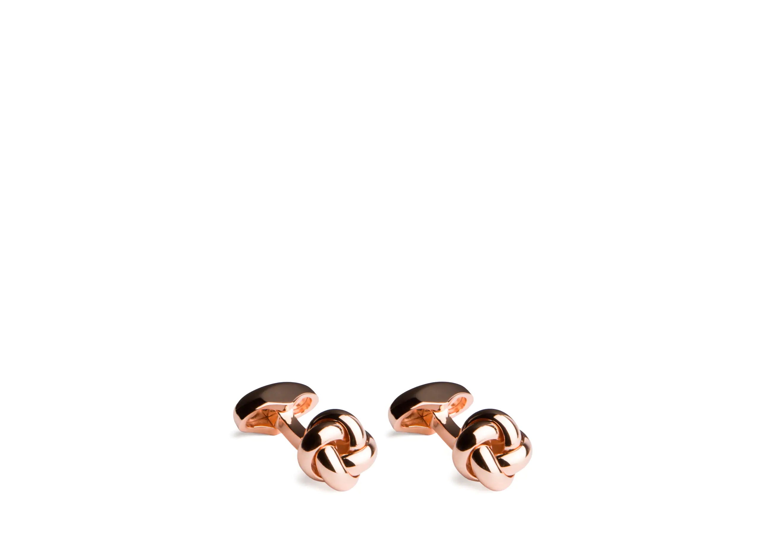 Knotted cufflink
Rhodium Plated Knot Rose gold - 1