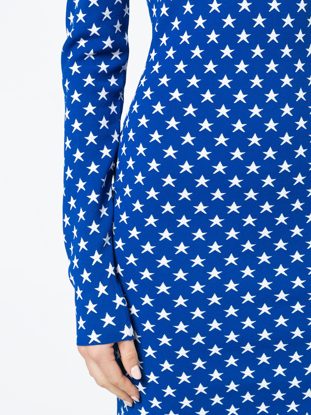 star print fitted mini dress - 5