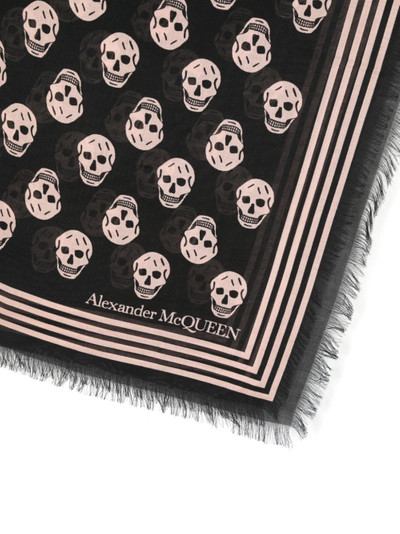 Alexander McQueen Biker skull-print scarf outlook