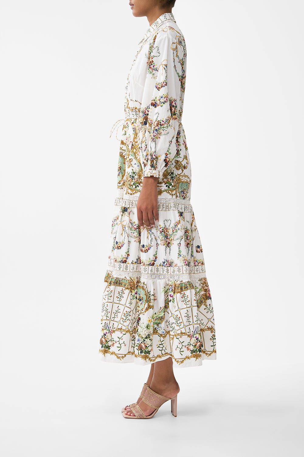 TIERED LONG SHIRT DRESS - 4