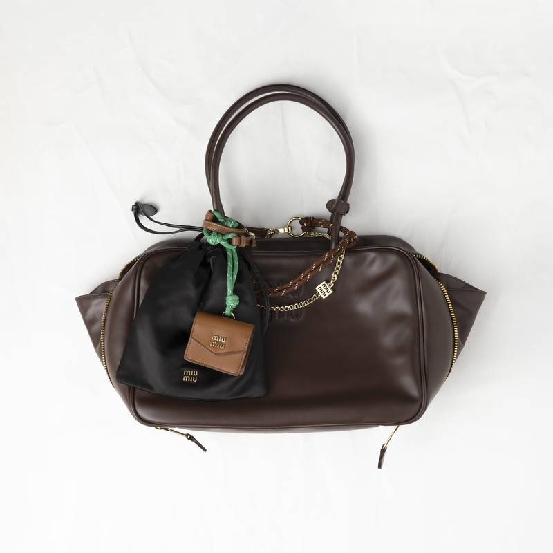 Miu Miu Leather, cord and metal trick outlook