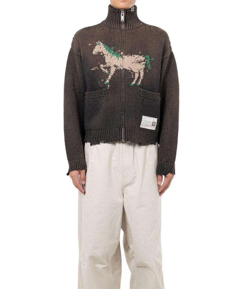 Horse Jacquard Knit Cardigan 3