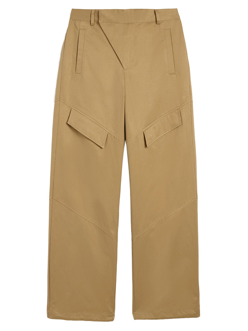 Women's Kate Cotton-Blend Cargo Trousers - Olive 1