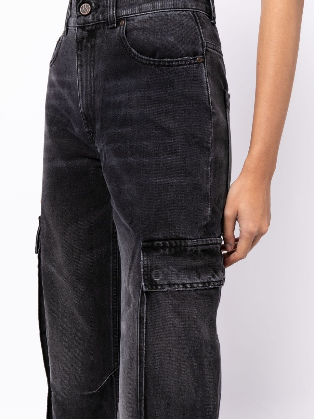 wide-leg cargo jeans - 5