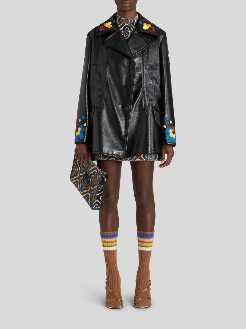 Etro MAXI PATENT FAUX LEATHER JACKET outlook