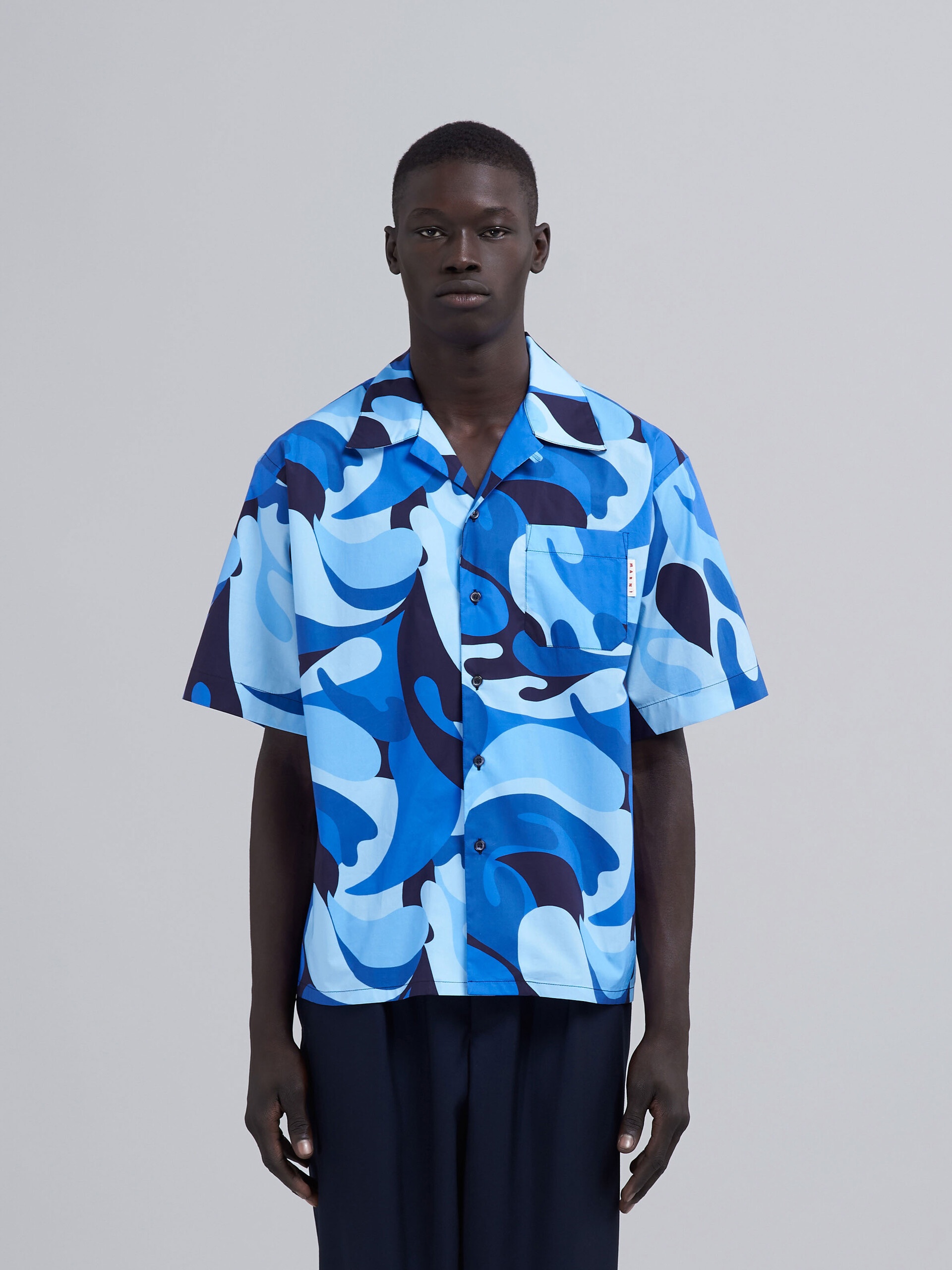 50S CAMO PRINT POPLIN BOWLING SHIRT - 2