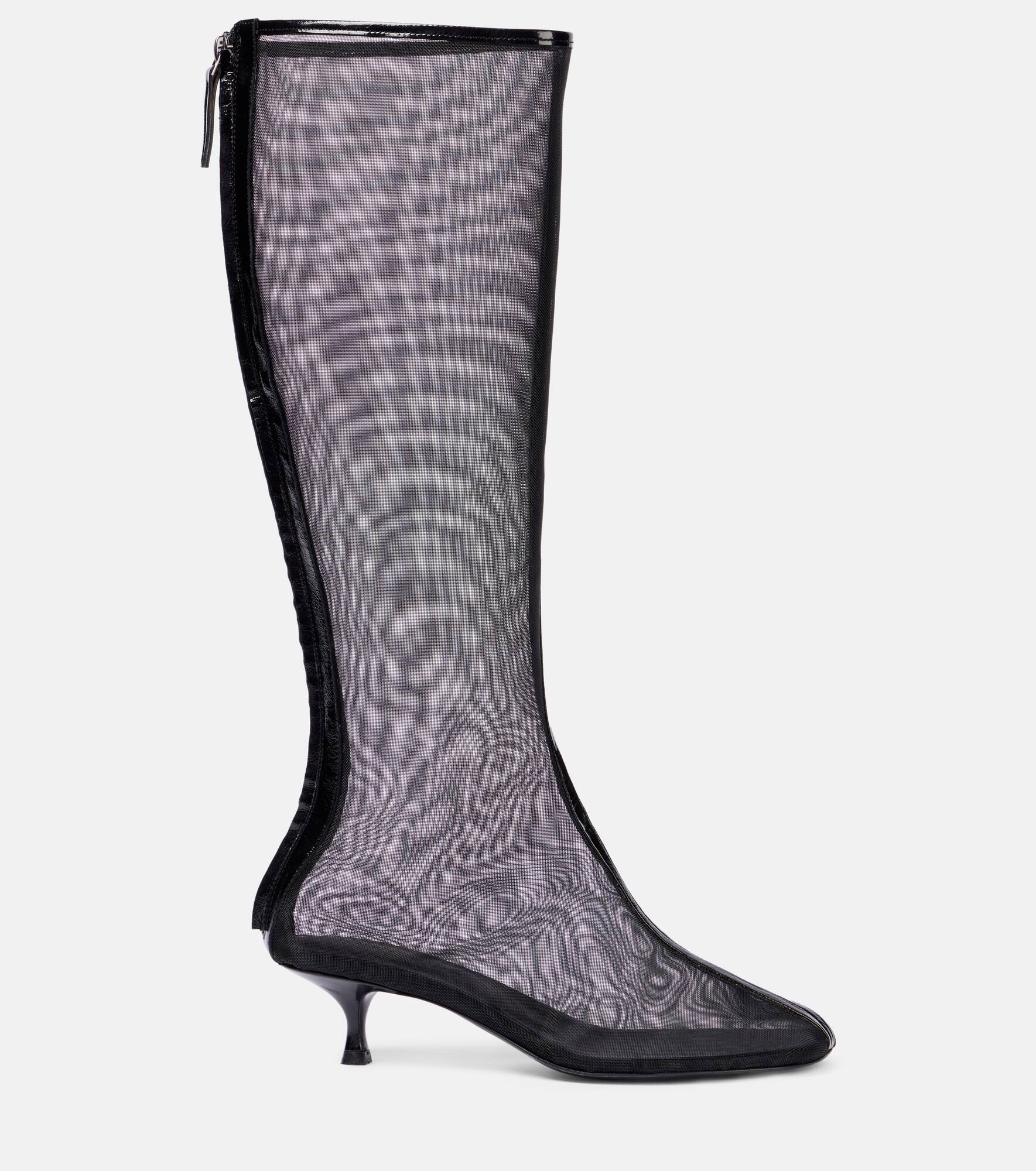 Vapour mesh knee-high boots - 4