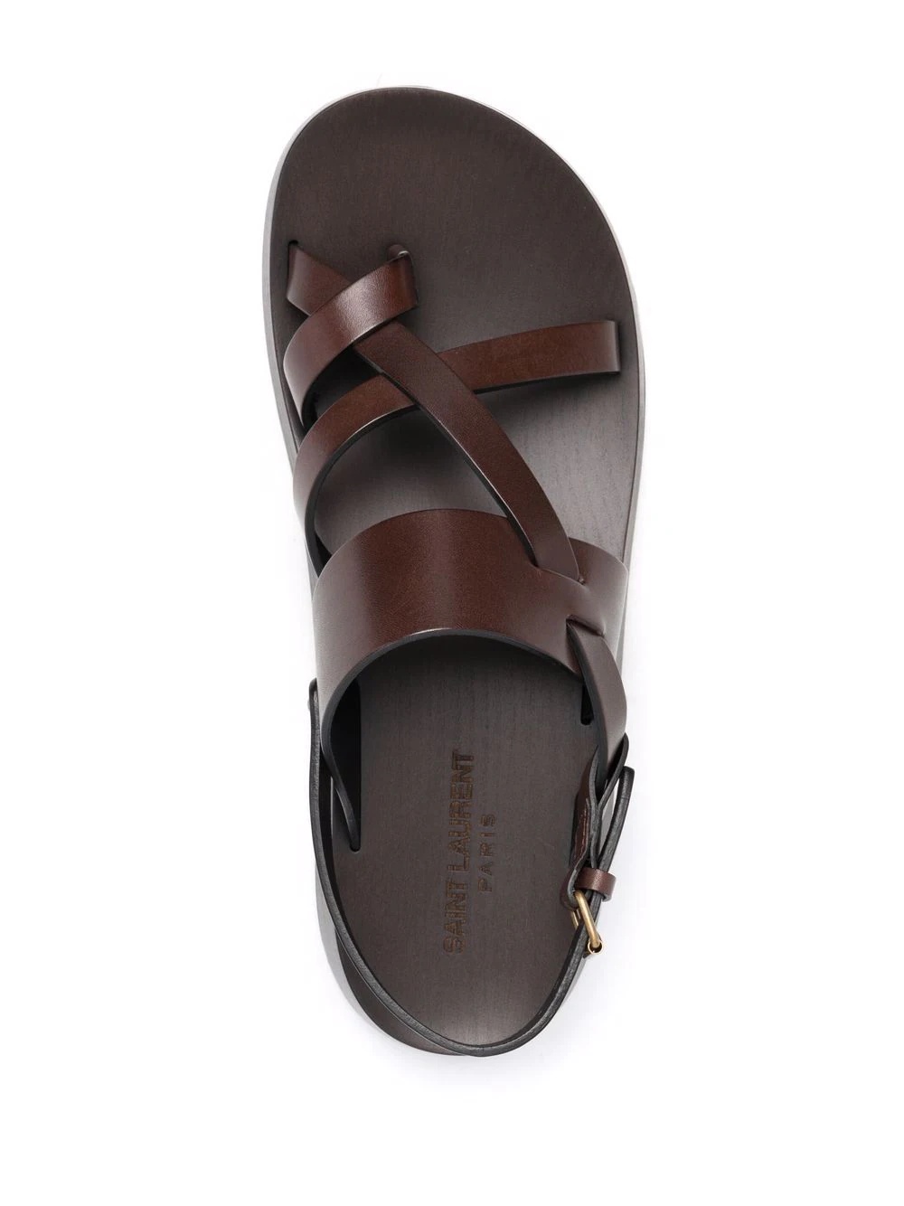 crossover-strap flat sandals - 4