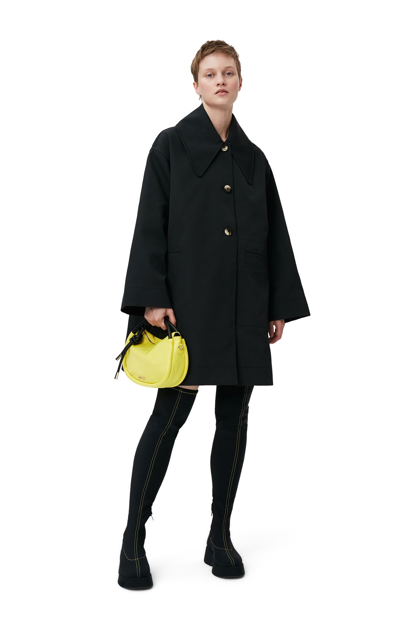 HEAVY TWILL OVERSIZED MIDI JACKET - 3