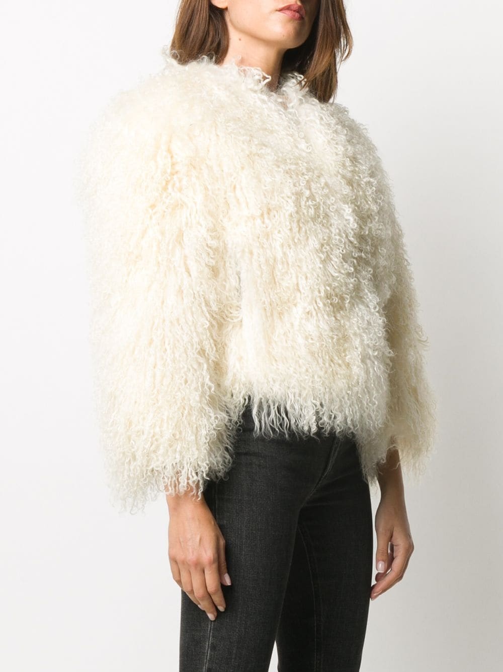 oversized shearling jacket - 3