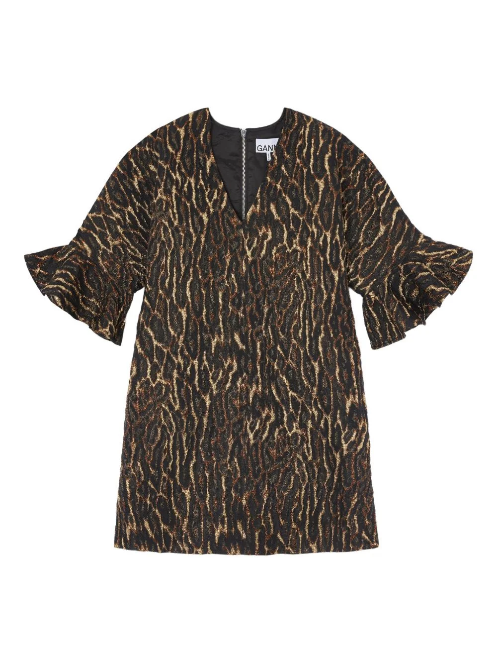 V-neck mini dress - 1