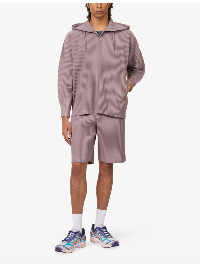 ISSEY MIYAKE Color Pleats Relaxed-Fit Knitted Hoodie outlook