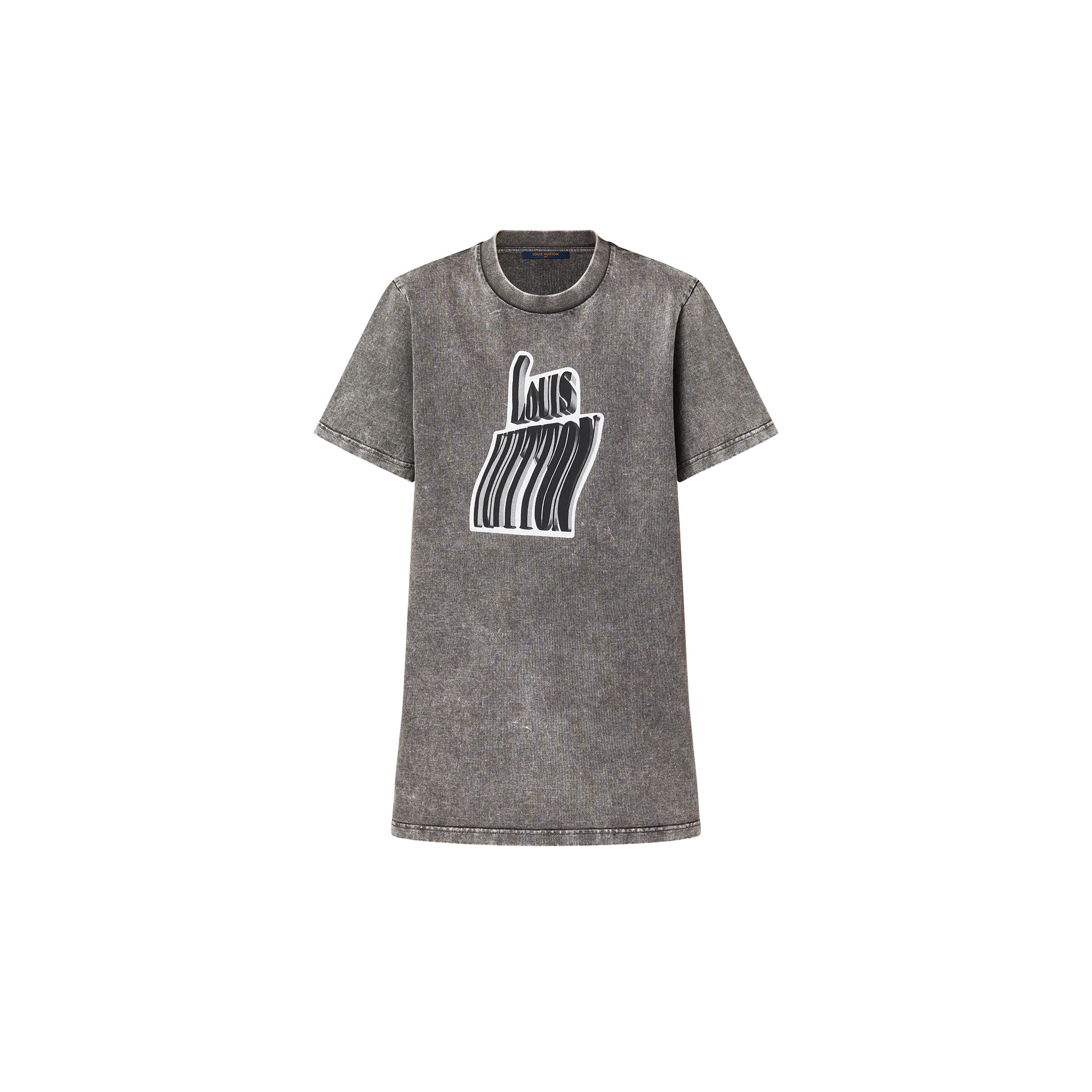 Graphic LV Signature T-Shirt Dress - 1