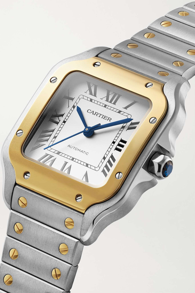 Santos de Cartier Automatic 35mm medium stainless steel and 18-karat gold watch 3