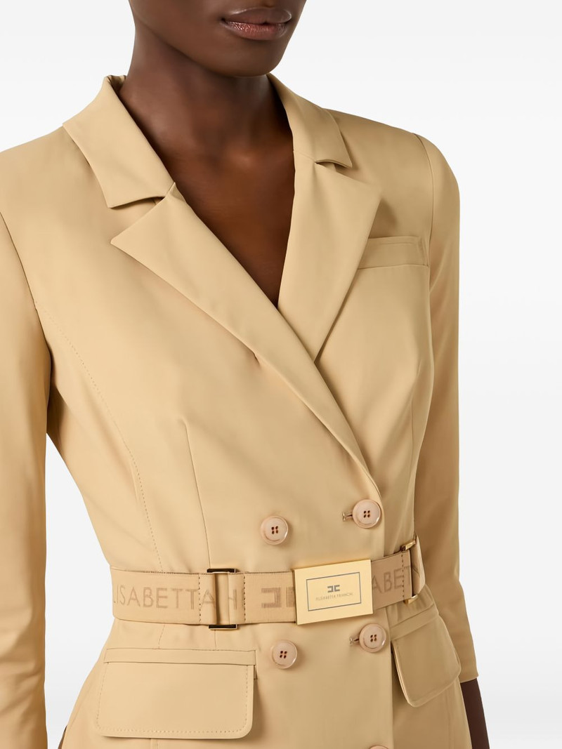 lapel belted mini dress 5