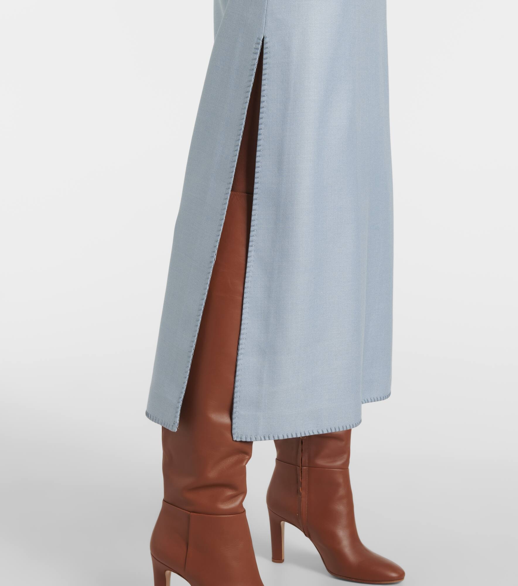 Defina silk and wool midi skirt - 5