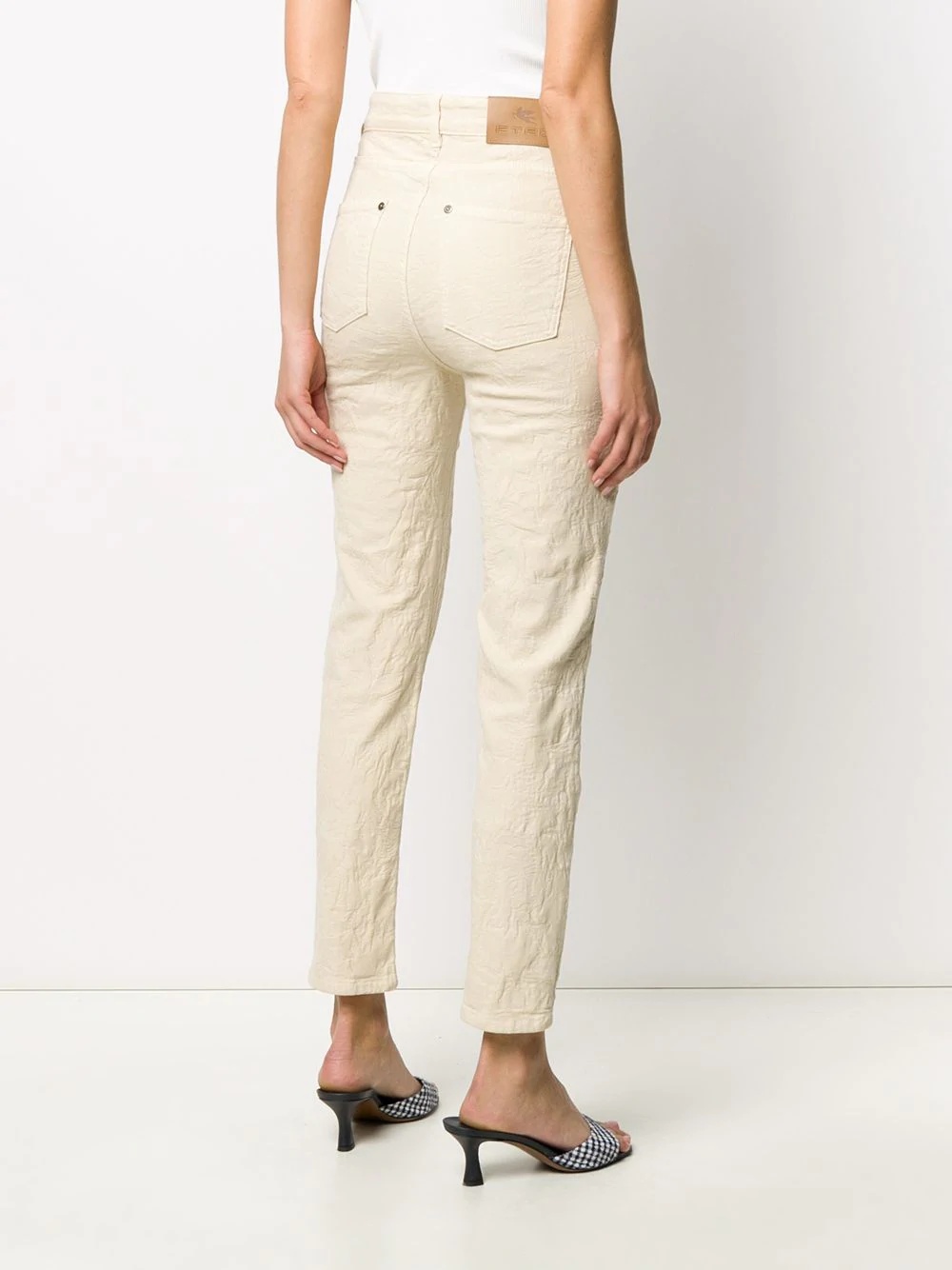 jacquard high-rise trousers  - 4