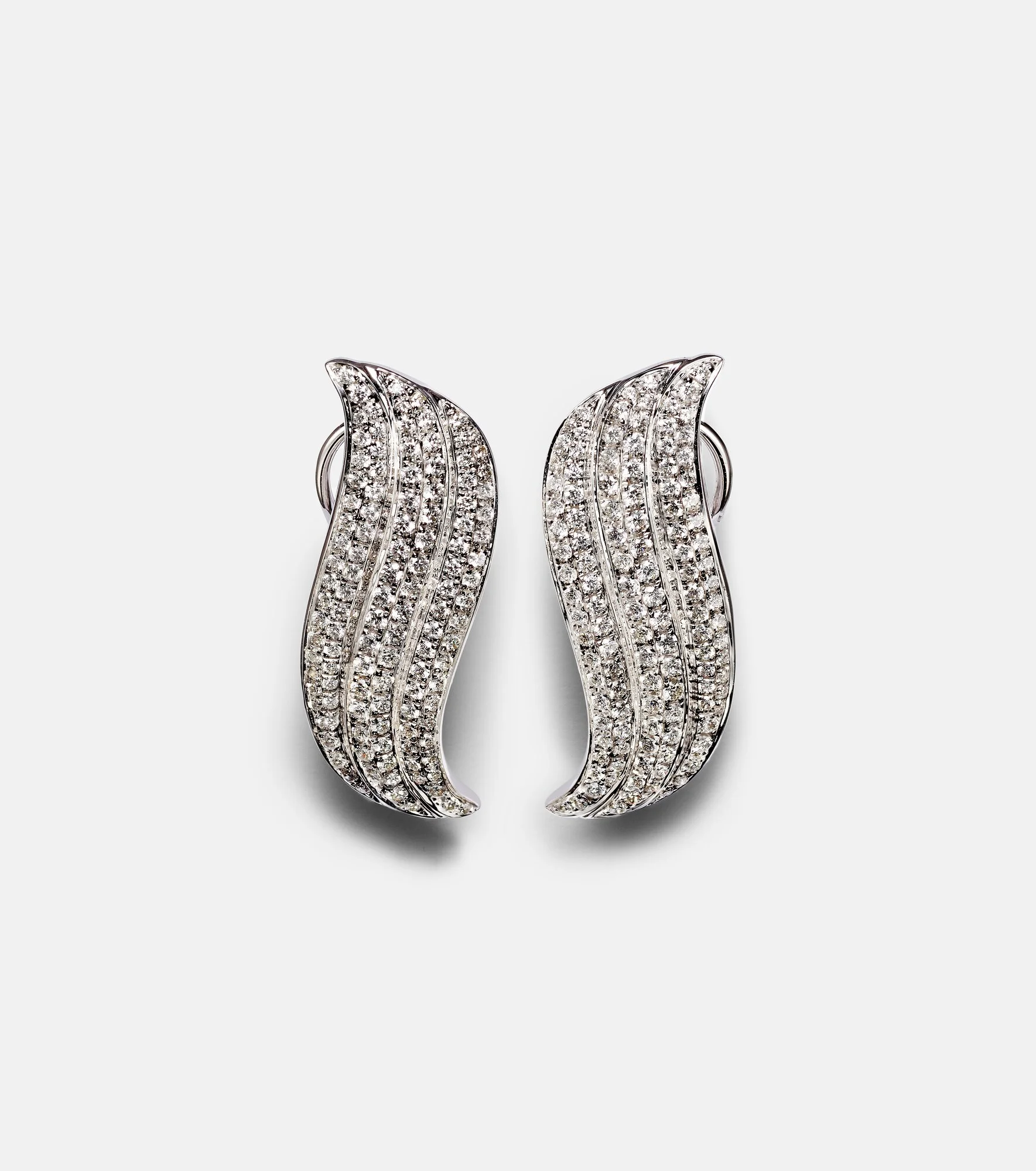 Celeste Small 18kt white gold earrings with diamonds - 1