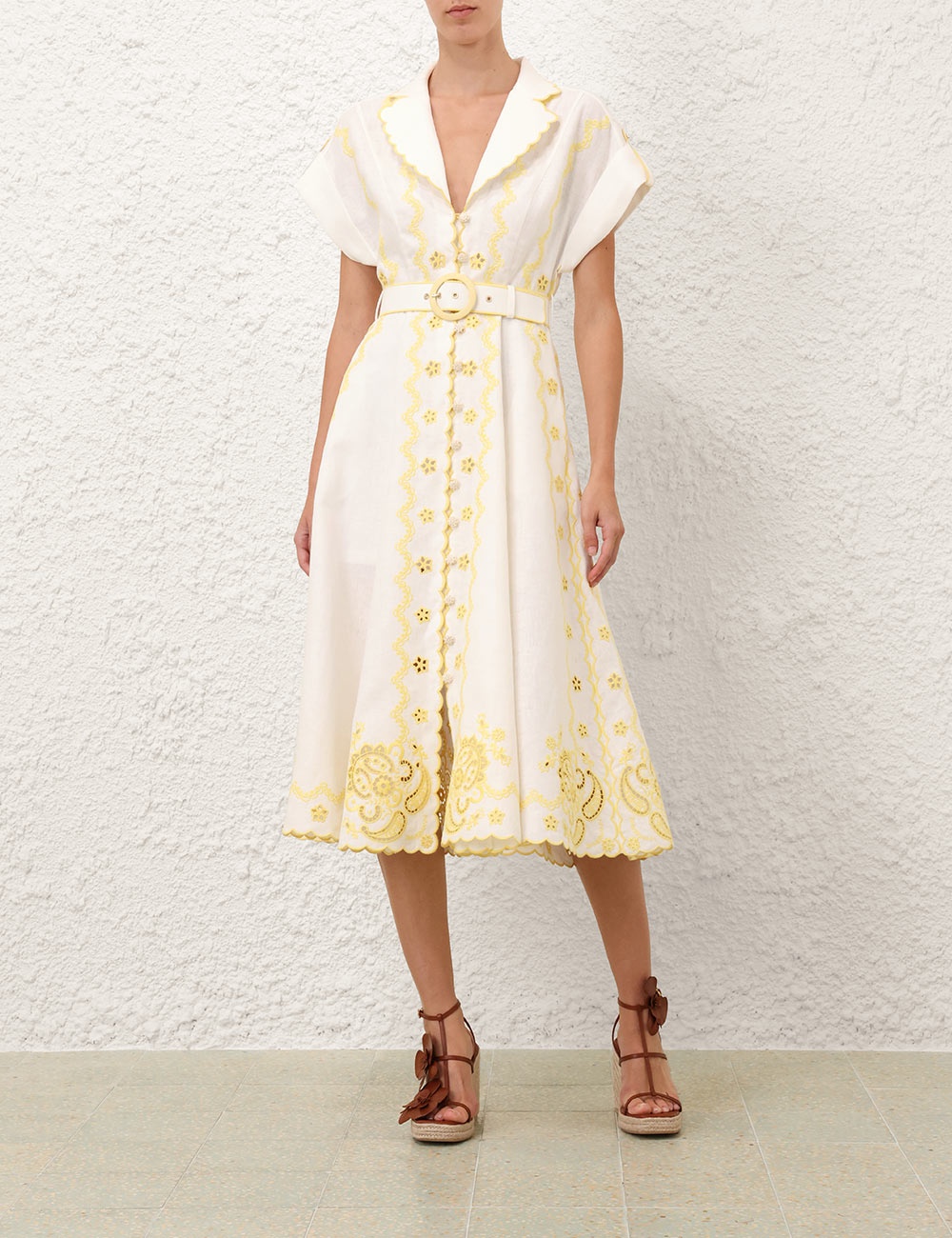 LUCKY EMBROIDERED MIDI DRESS - 8