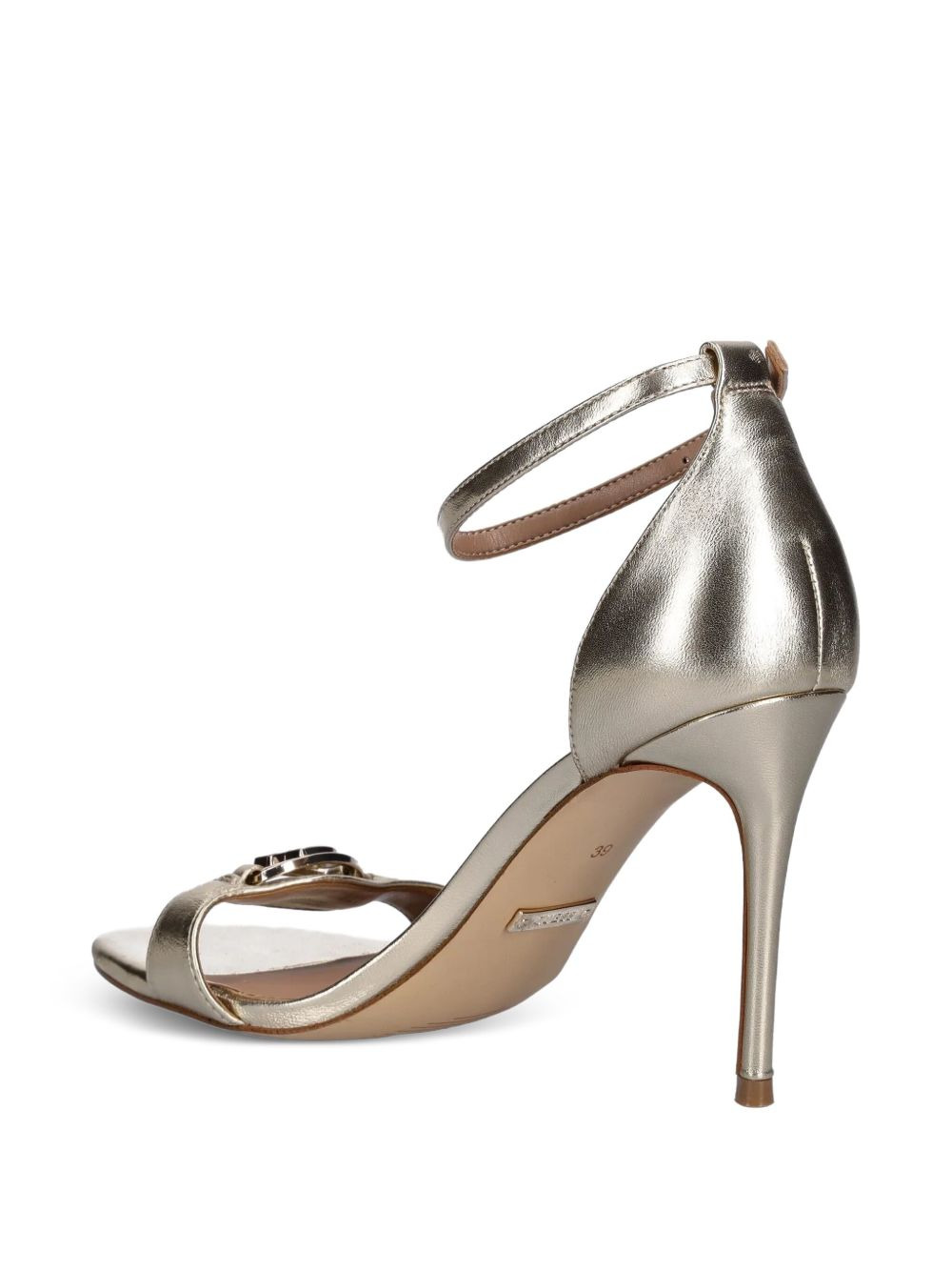 100mm ankle-strap logo-plaque pumps - 3