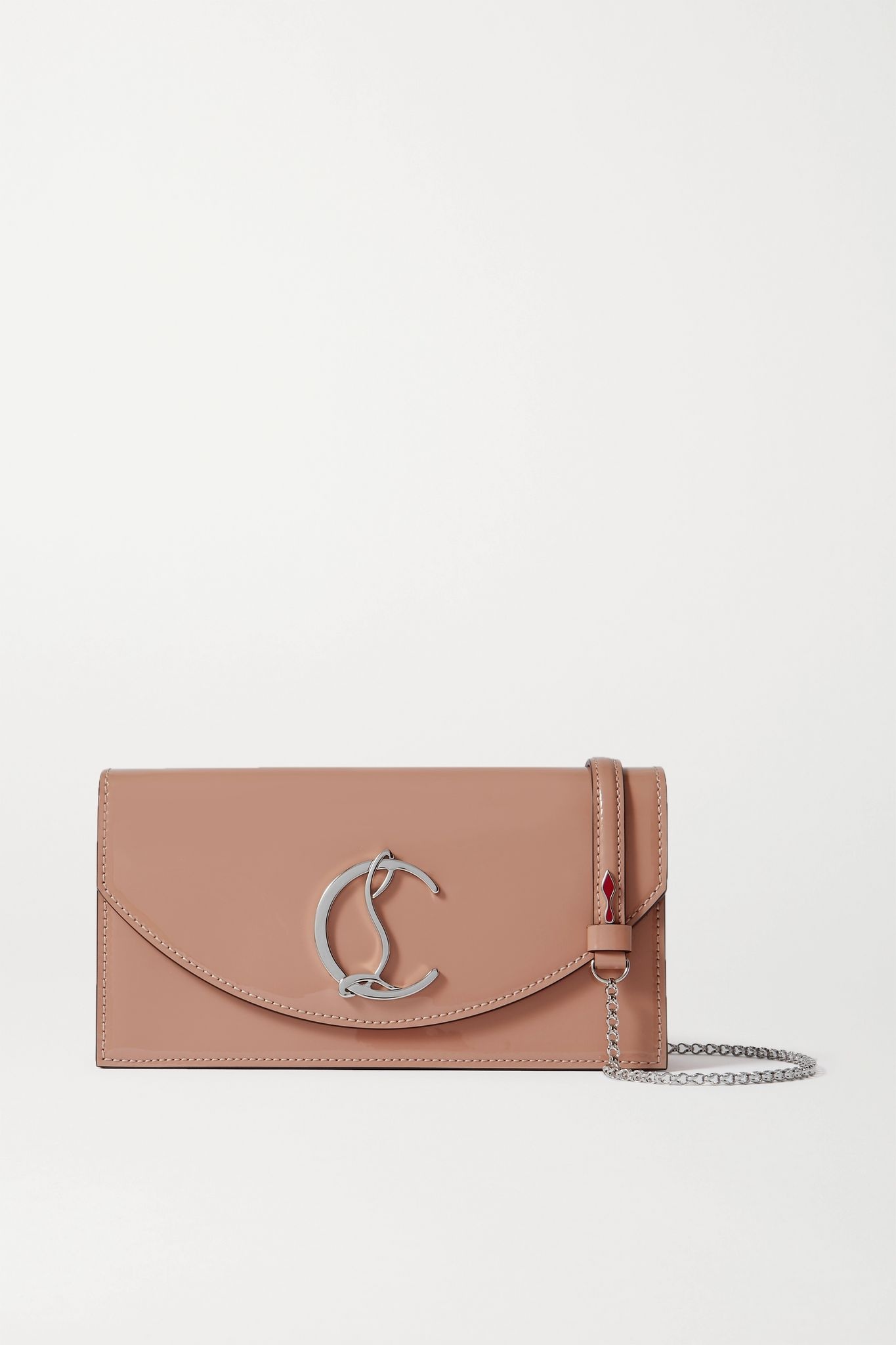 Loubi54 patent-leather clutch - 1