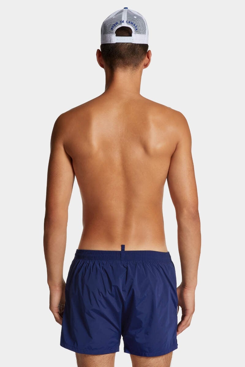 DSQUARED2 BOXEUR SIDE STRIPE MIDI SWIM BOXER - 4