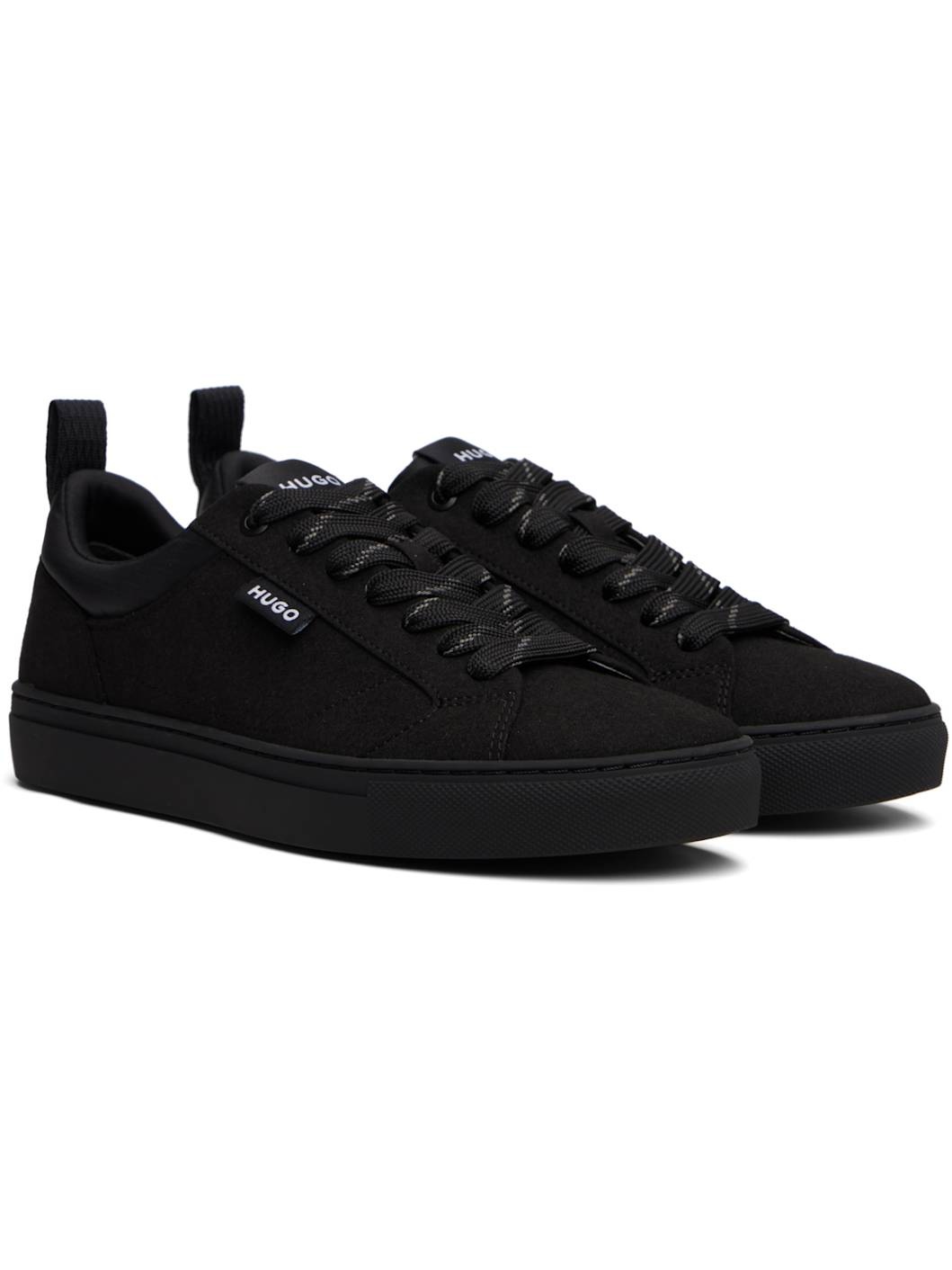 Black Logo Patch Sneakers - 4