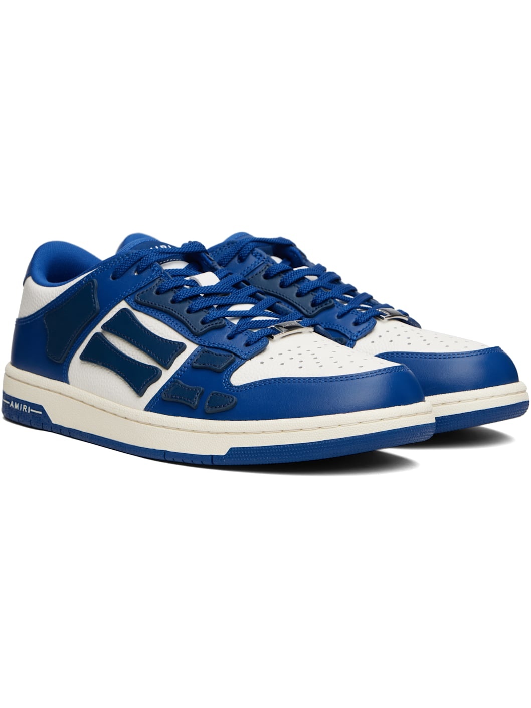 Navy & White Skel Top Low Sneakers - 4