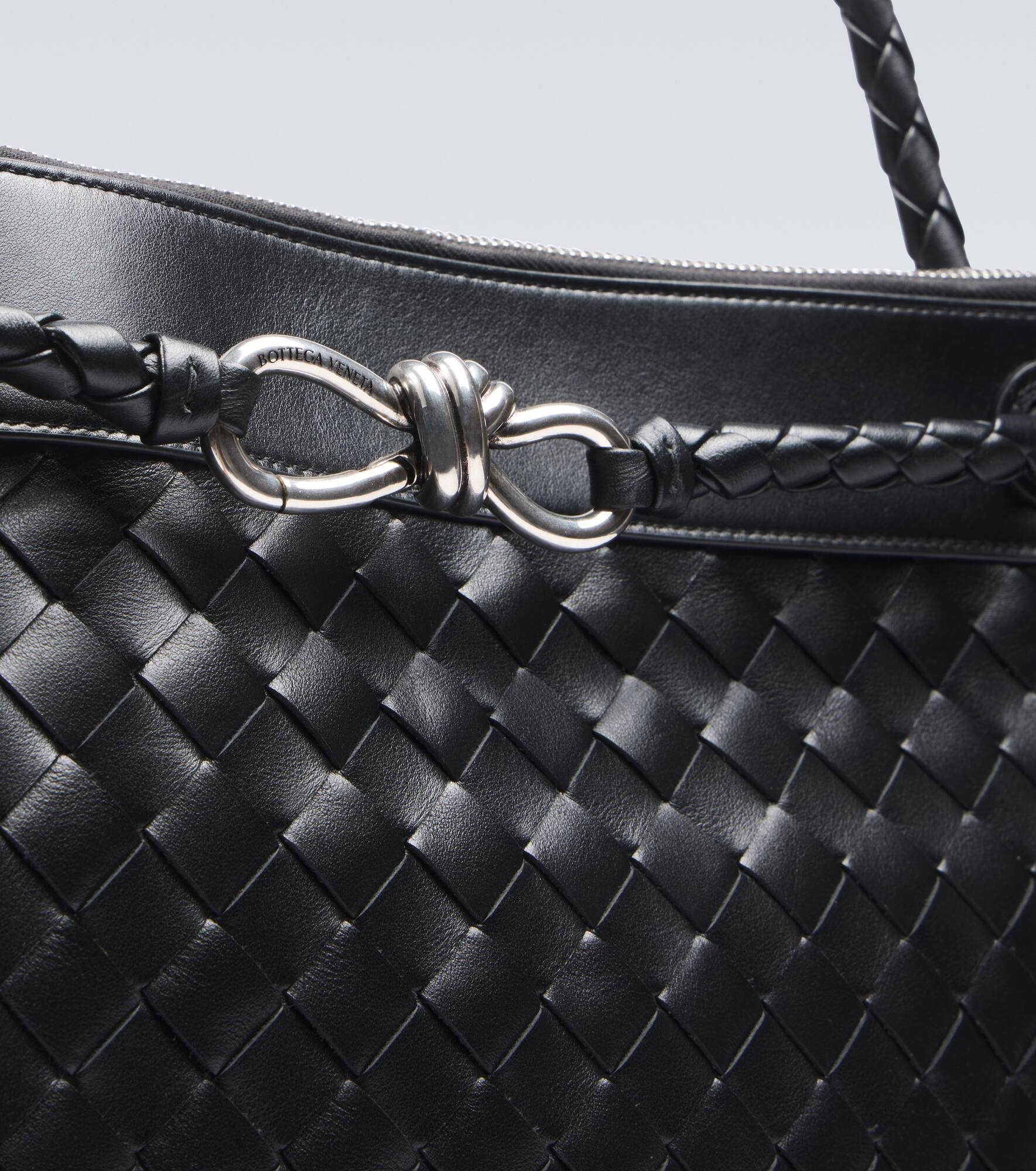 Andiamo Intrecciato leather messenger bag - 6