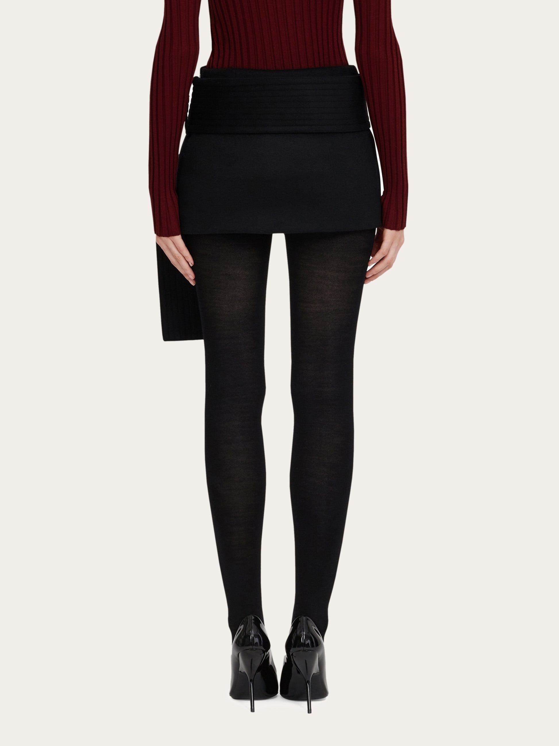 Cashmere blend mini skirt - 4