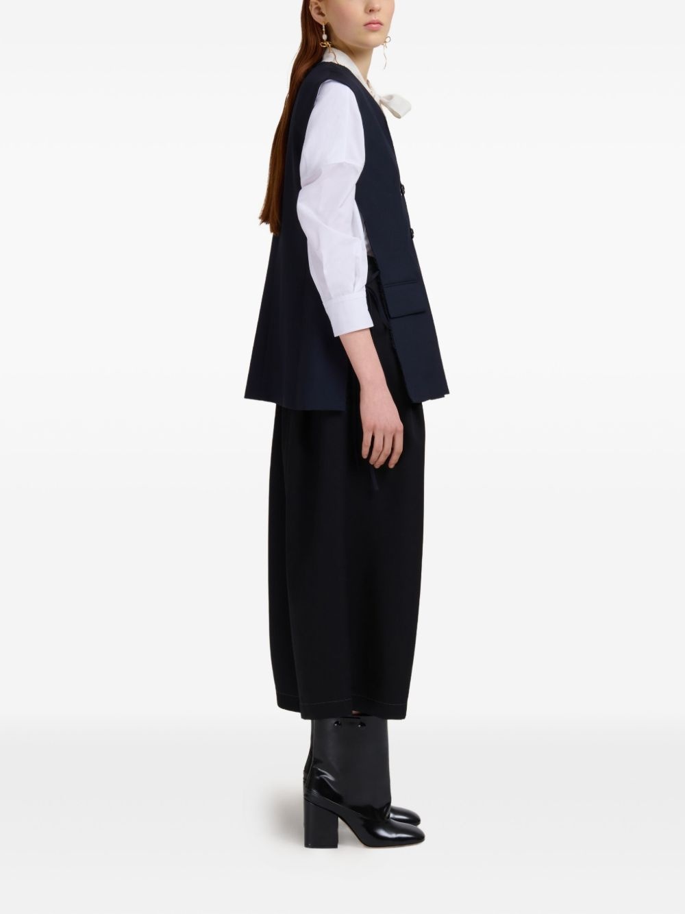 sleeveless tailored vest - 2