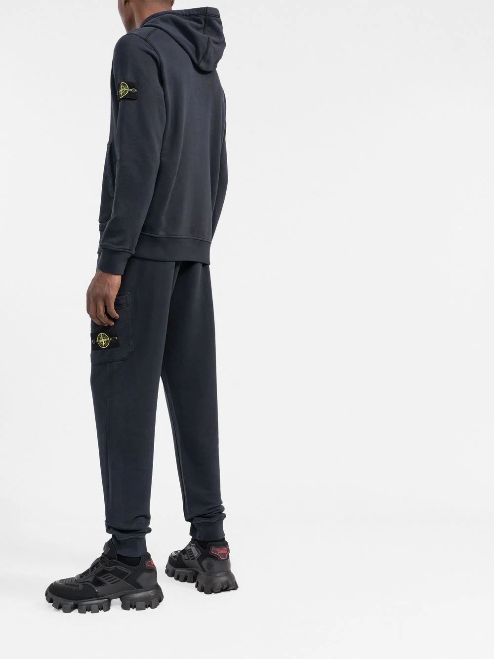 tapered fleece track trousers - 4