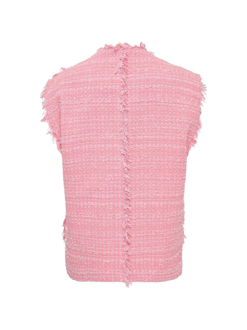 MSGM fringed-trim waistcoat outlook