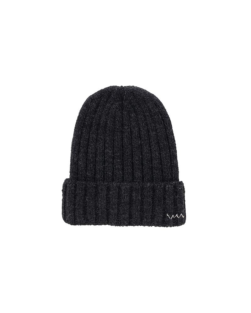 KNIT CAP (WOOL) BLACK - 1