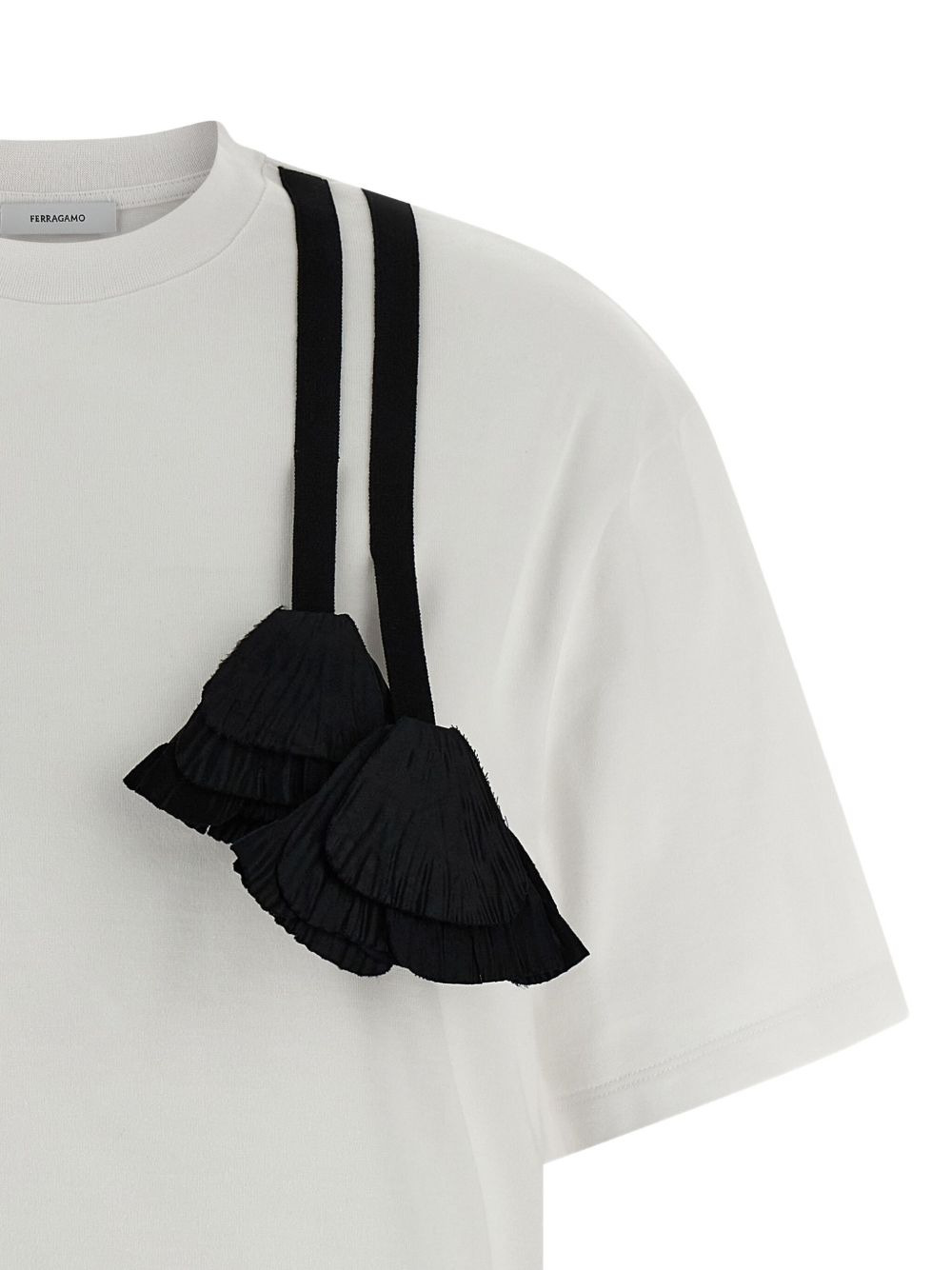 pleated-tassel T-shirt - 3