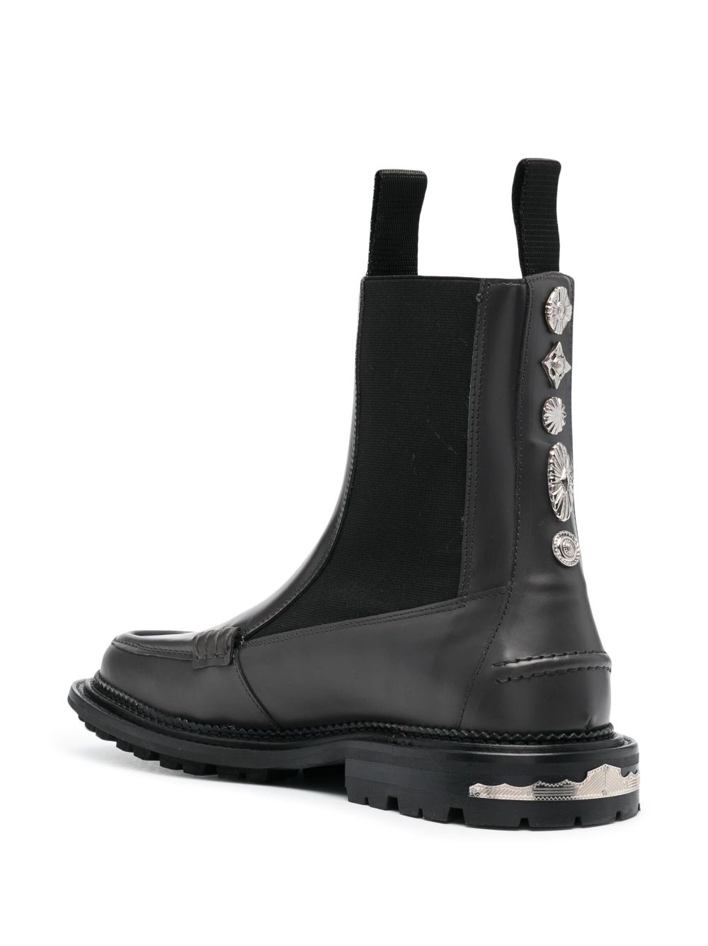 Side Gore ankle leather boots - 3