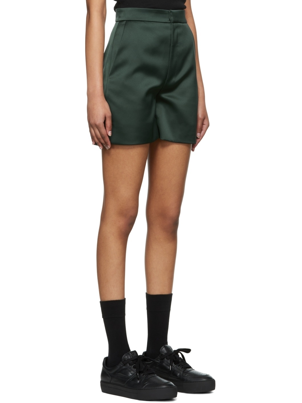 Green Polyester Shorts - 2