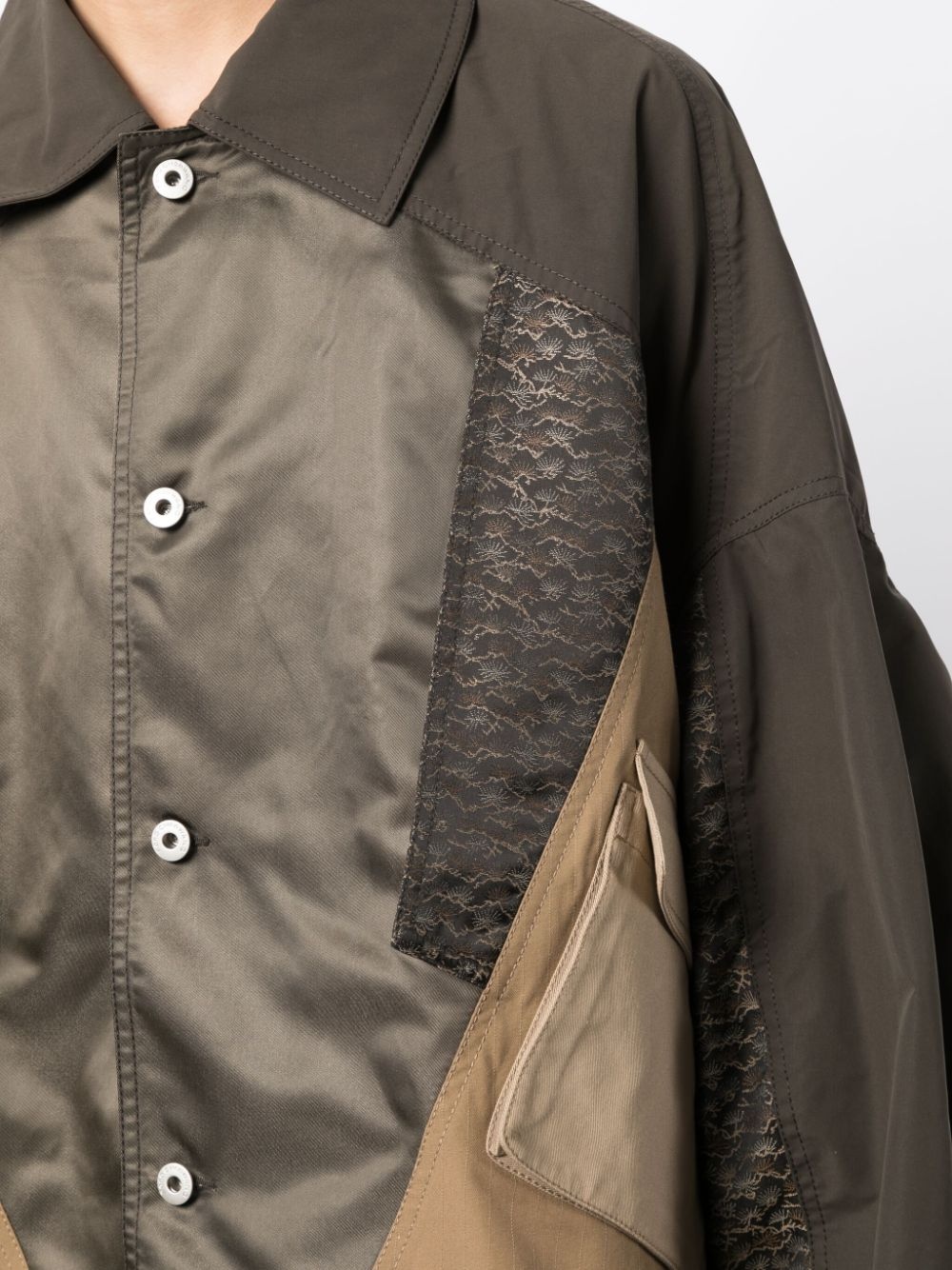 lightweight panelled shirt jacket - 5
