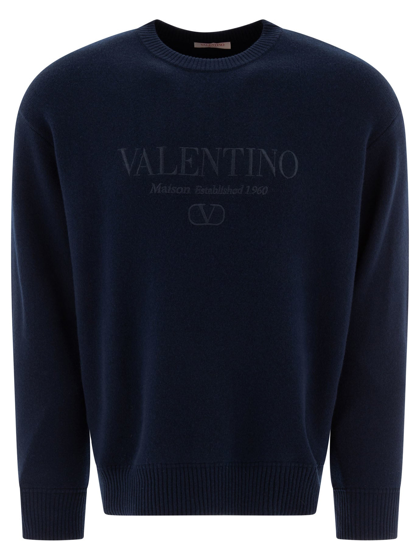 Valentino Wool Sweater With Valentino Embroidery - 1