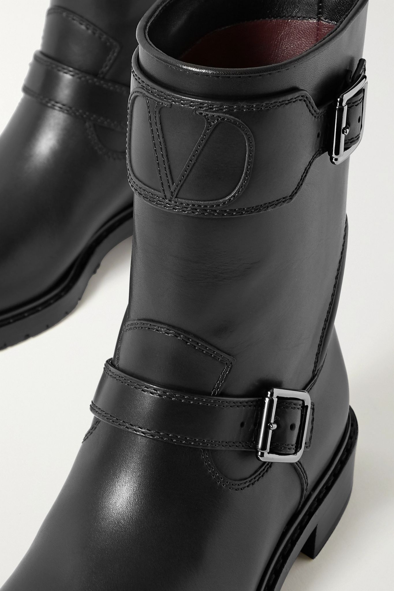 Valentino Garavani Go Logo Rider 35 leather ankle boots - 5