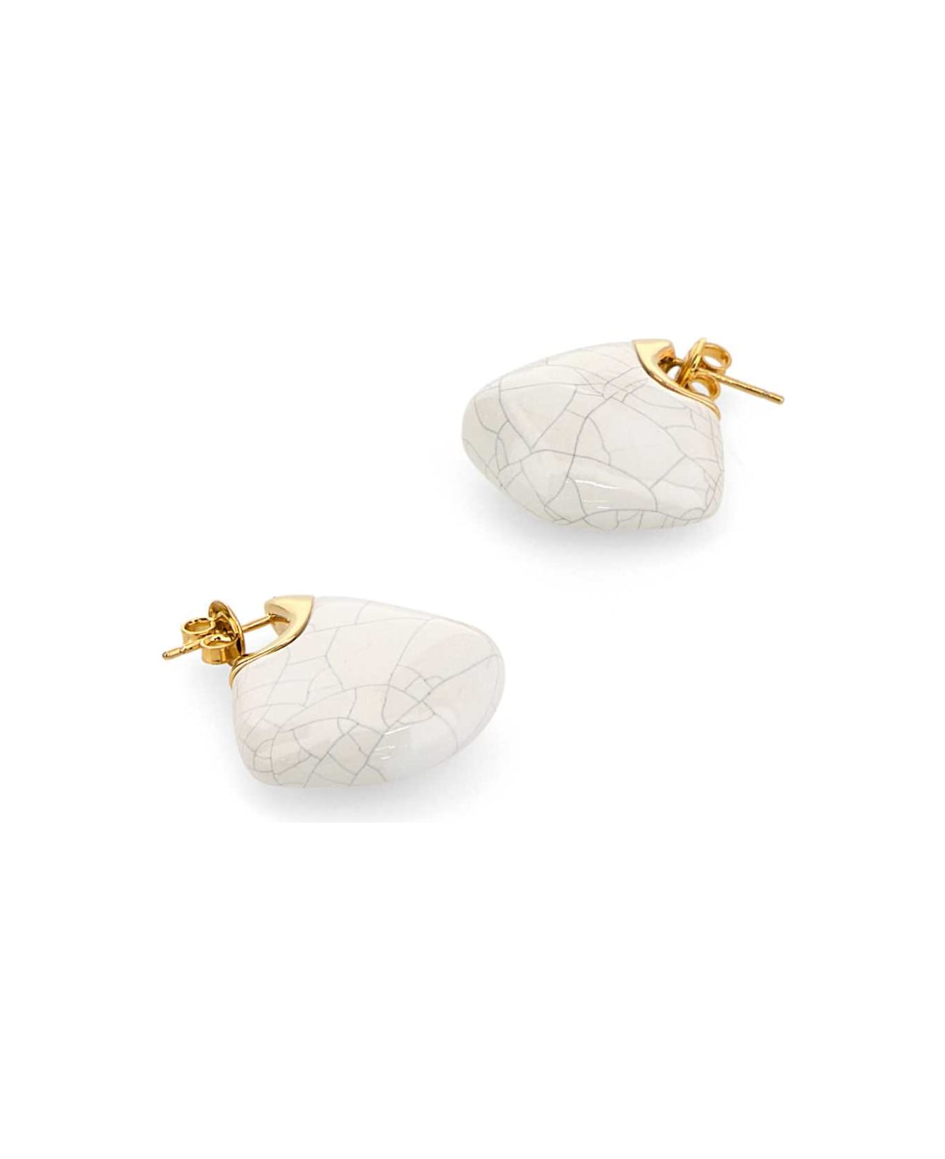 Ceramic And Silver Small Finn Earrings - 2
