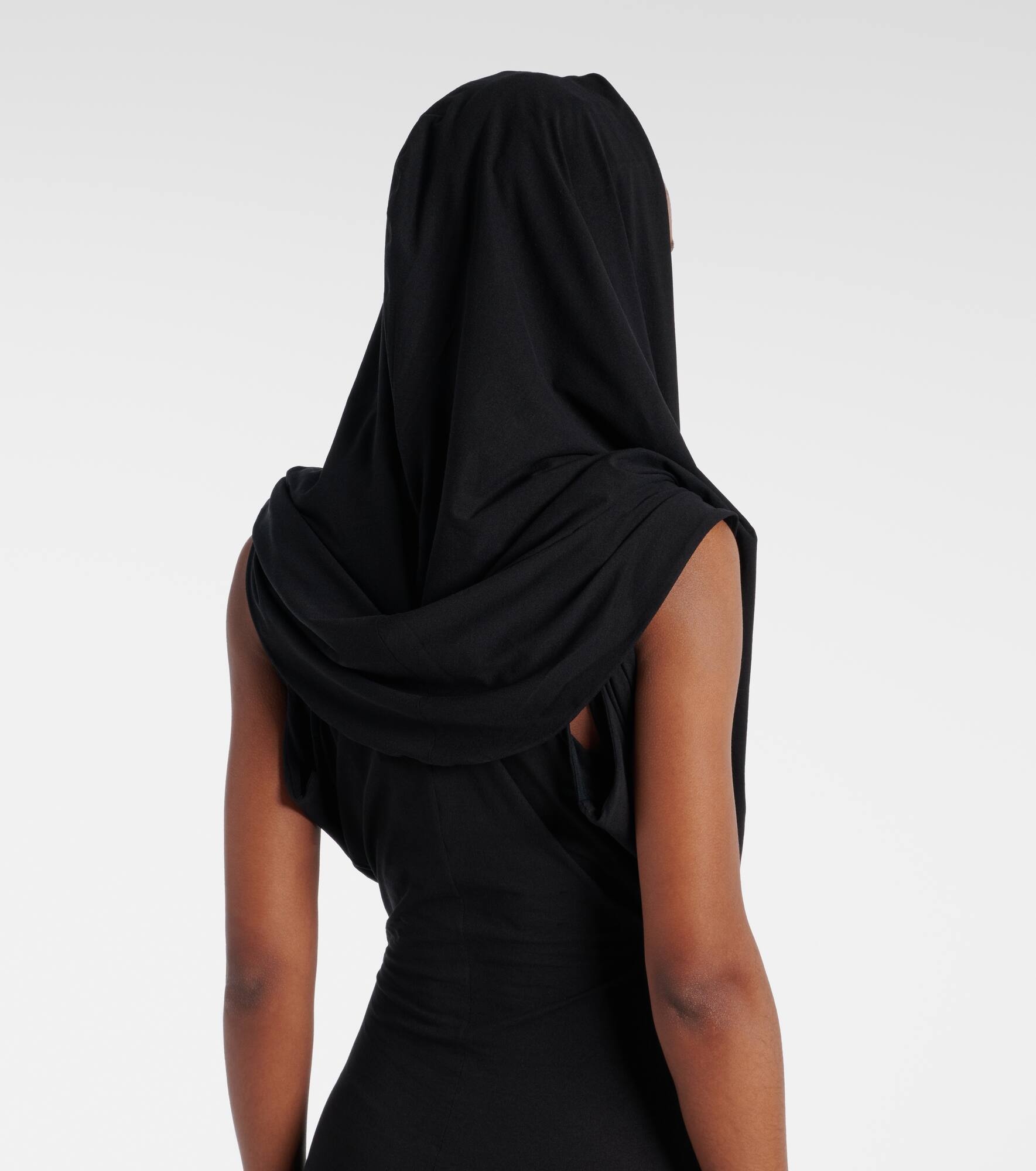 Hooded silk-blend jersey maxi dress - 6