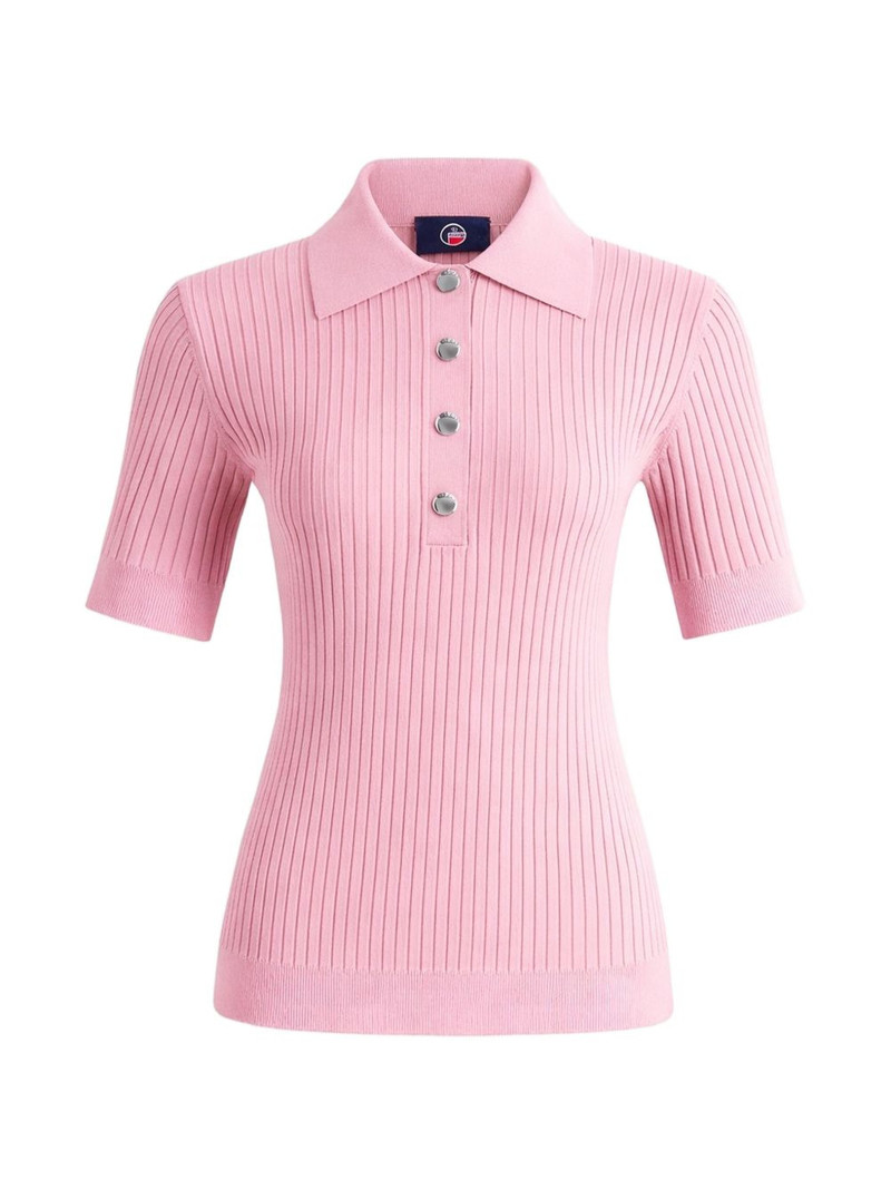 Vera ribbed polo top 1