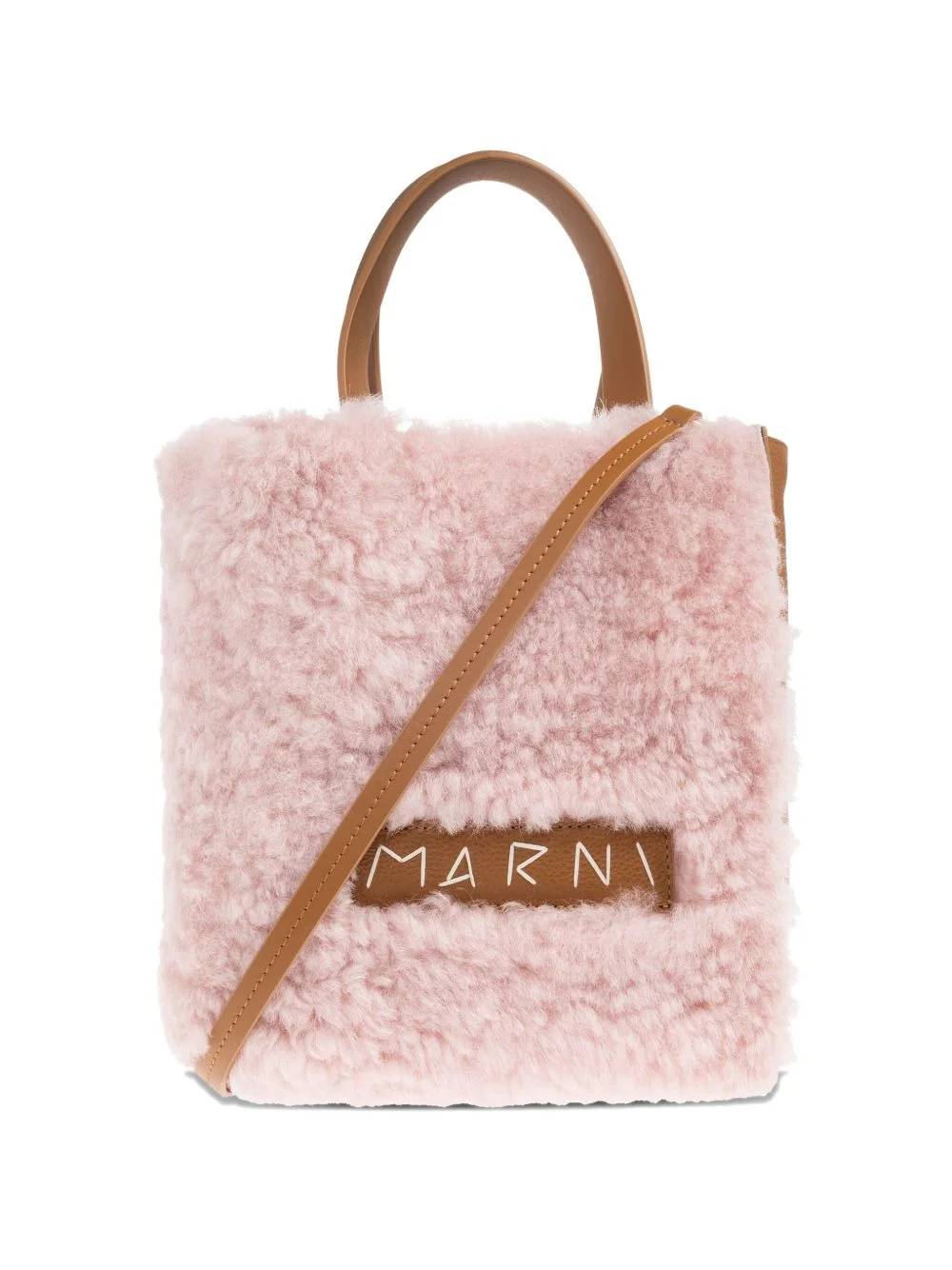 shearling tote bag - 1