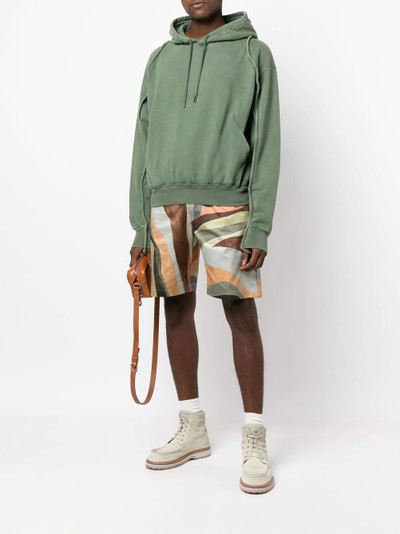 JACQUEMUS embroidered-logo drawstring hoodie outlook