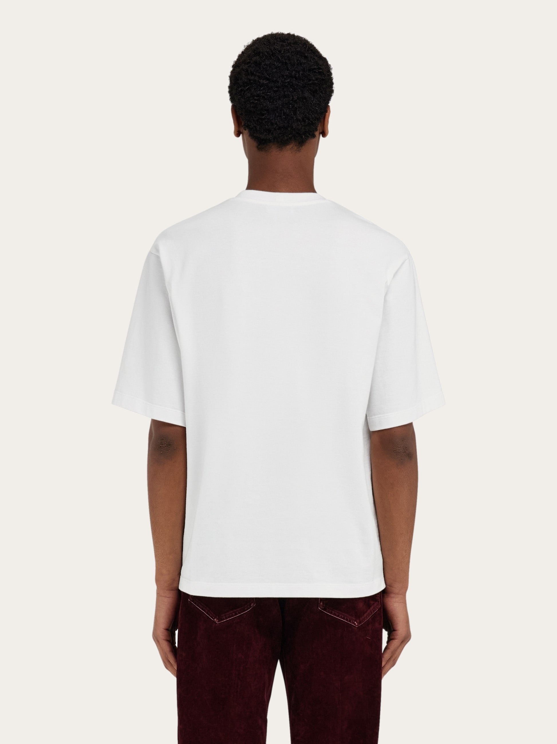 Short sleeved T-shirt with maxi print detail - 3