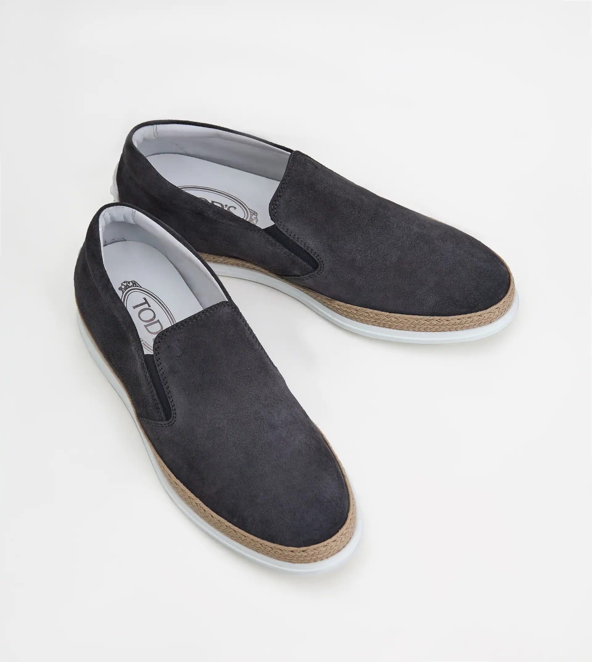 SLIP-ON SHOES IN SUEDE - GREY - 2