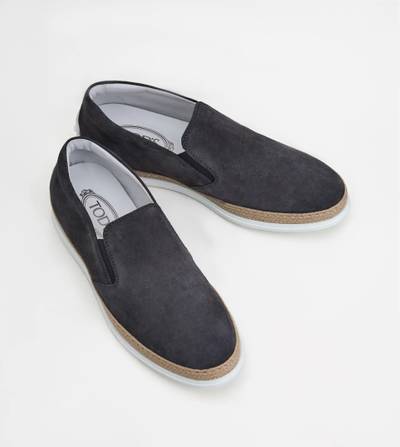 Tod's SLIP-ON SHOES IN SUEDE - GREY outlook