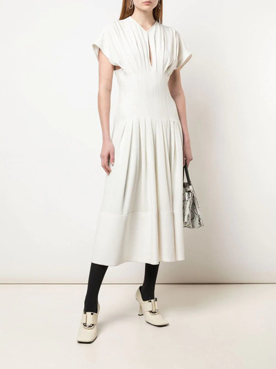 Proenza Schouler fitted waist pleated dress outlook